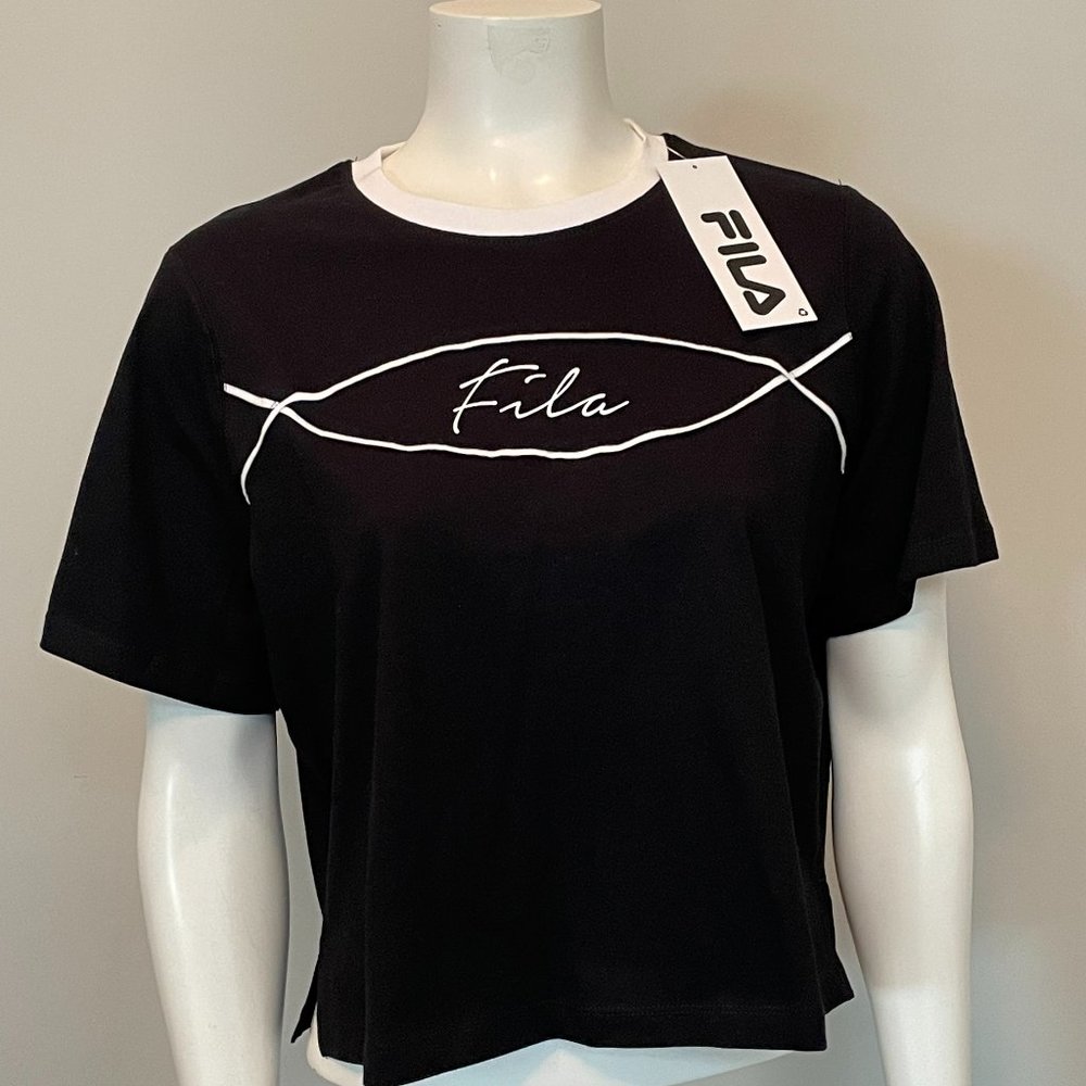 Fila Here to Slay Crew Neck Cropped Tee Shirt Size L